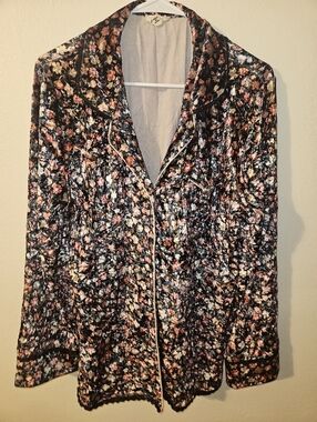 Pol Womans Long Sleeve Floral Pajama Top Size L